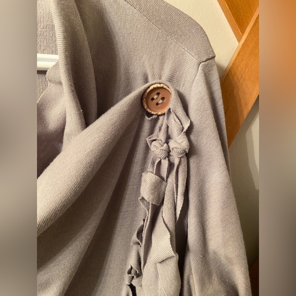 Fringed Faux Wrap Sweater - Picture 3 of 5